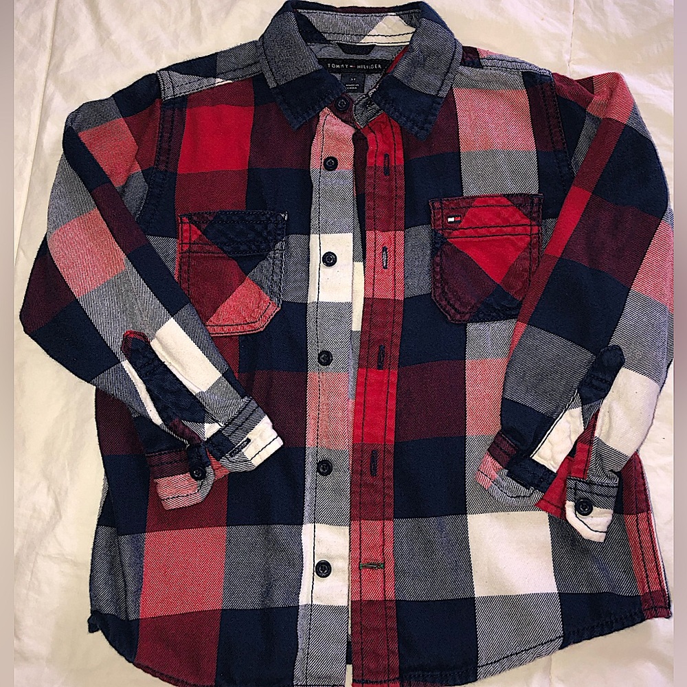 Tommy Hilfiger Toddler Plaid Button Up